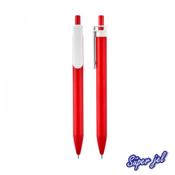 509-BK Kırmızı Plastik Süper Jel Kalem