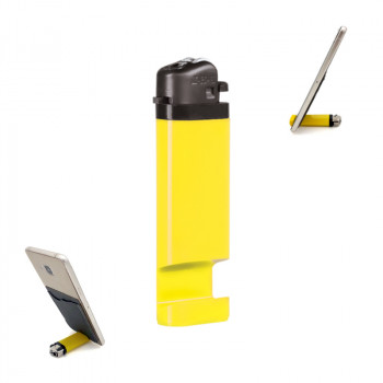 PHL-365 Sarı Telefon Standlı Taşlı Sibopsuz Çakmak