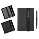 1070 Gri Luxury Powerbank Organizer Hediyelik Set