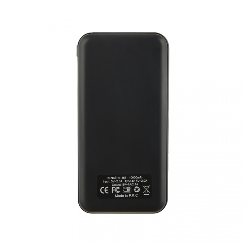 PB-155 Siyah-Kasa-Beyaz-Led 10.000 mAh Powerbank