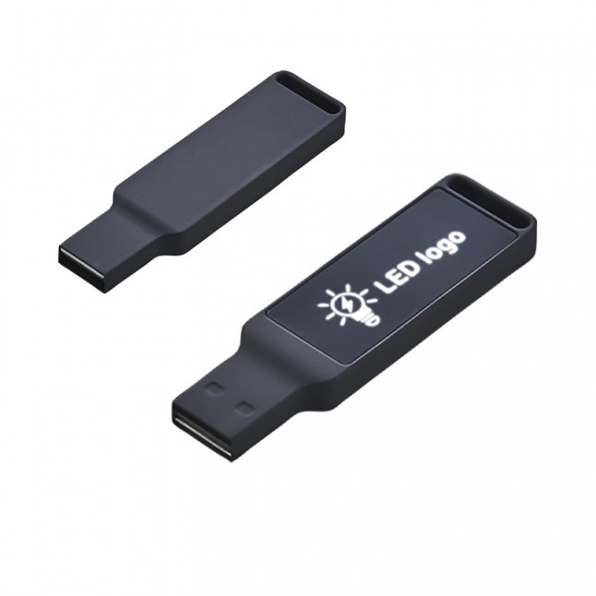 F-206-32 Siyah Kutusuz işıklı Rubber Usb