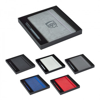 920-K Kırmızı Hediyelik Set - 13X21 Not Defteri Metal Rubber Gövde Roller Kalem