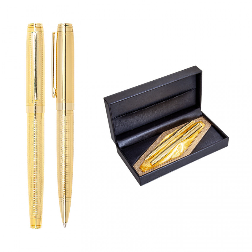 1102-RT Gold Metal Roller & Tükenmez Kalem Seti