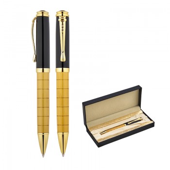 1214-KT Gold Metal Tükenmez Kalem Seti