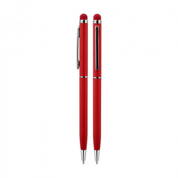587 Kırmızı Metal Tükenmez Touchpen Kalem