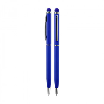 587 Lacivert Metal Tükenmez Touchpen Kalem