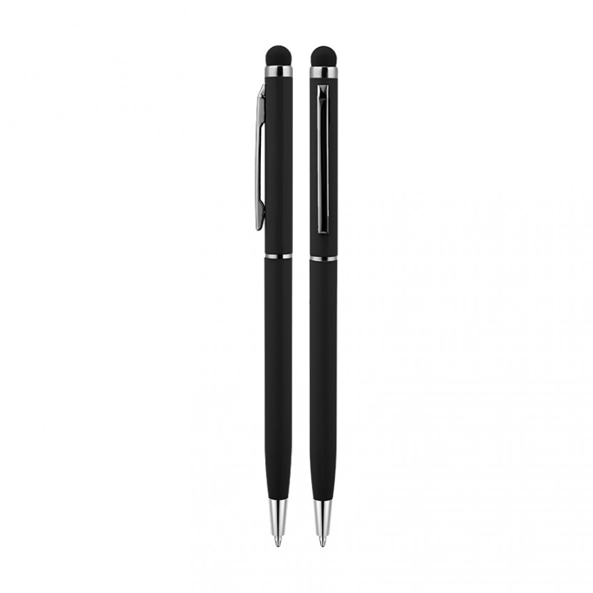 587 Siyah Metal Tükenmez Touchpen Kalem
