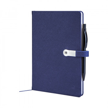 1701 Lacivert Termo Deri Usb'Li Defter