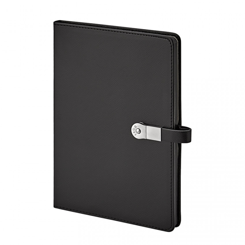 1701 Siyah Termo Deri Usb'Li Defter