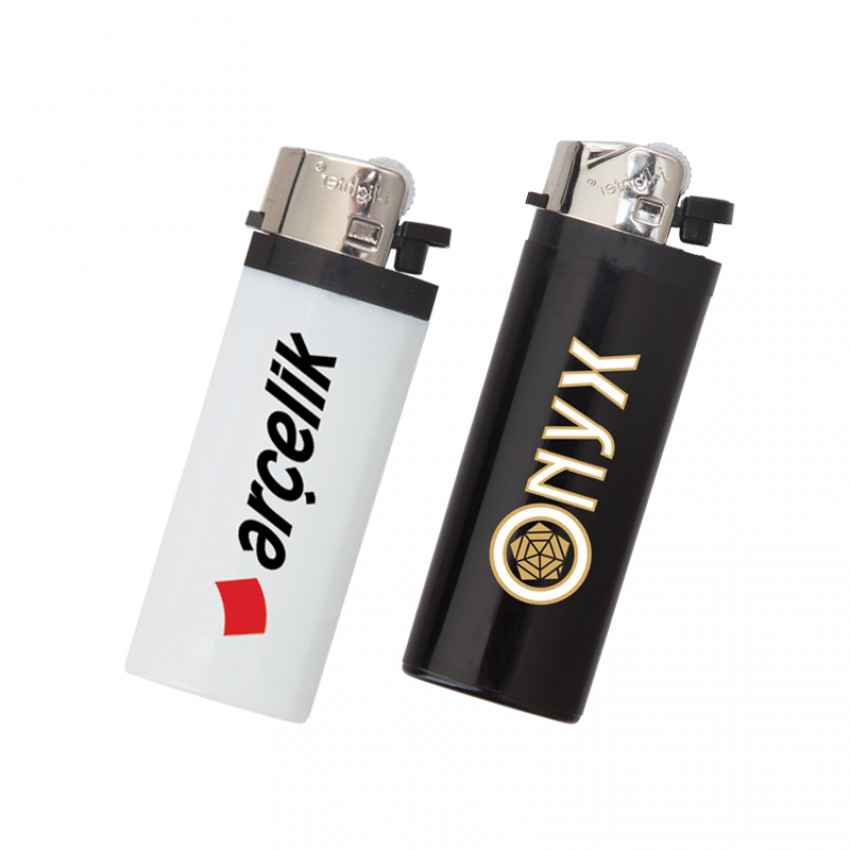 YMN-216 Siyah I-Lighter Mi̇Di̇ Taşlı Si̇Boplu Çakmak