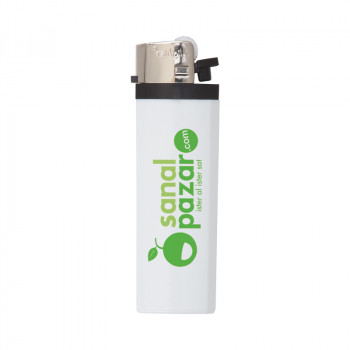 YMN-218 Beyaz I-Lighter Taşlı Si̇Boplu Çakmak
