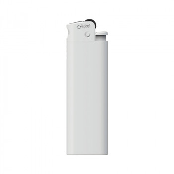 1157-L Beyaz Cricket Turbo Taşlı SiBoplu Metal Çakmak