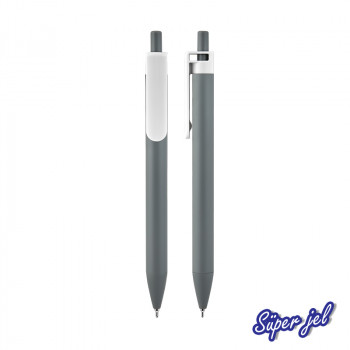 509-BK Gri Plastik Süper Jel Refil Kalem