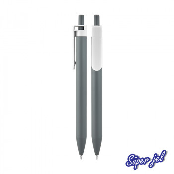 509-BK Gri Plastik Süper Jel Refil Kalem