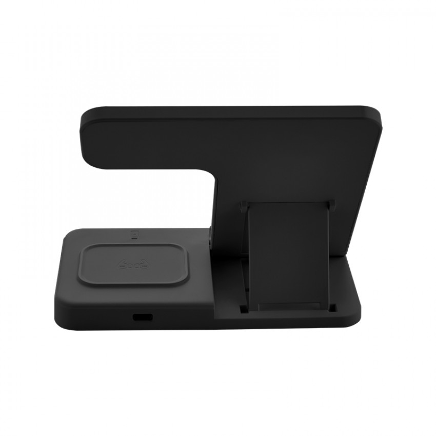 4220 Siyah 3'ü 1 Arada Kablosuz Şarj Cihazı