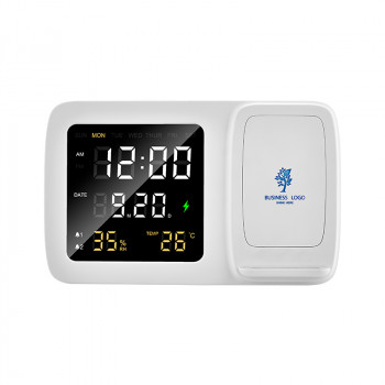 4230 Beyaz Wireless Şarj Cihazı & Dijital Saat