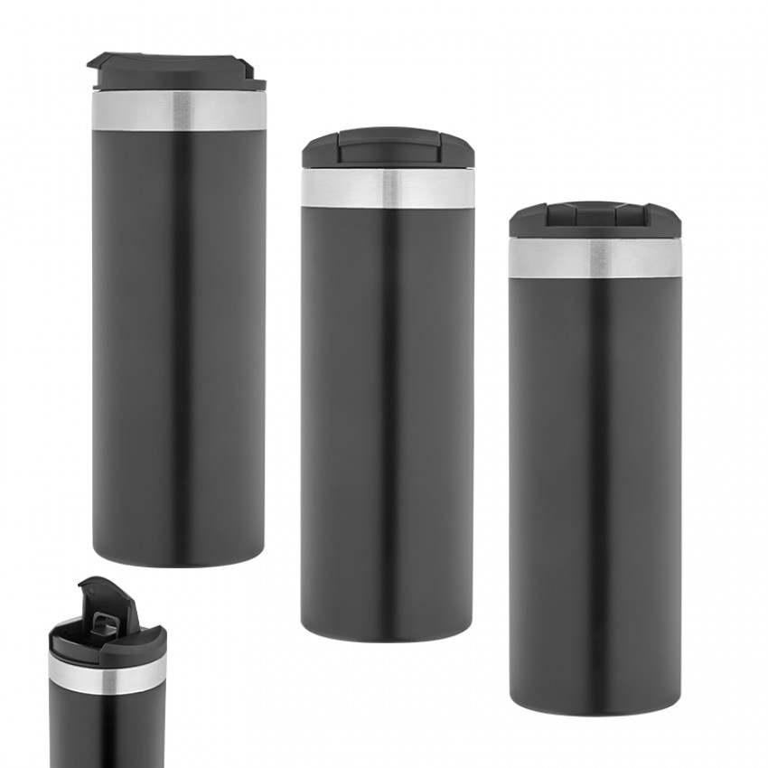 5347 Siyah Çelik Termos / 400 ml