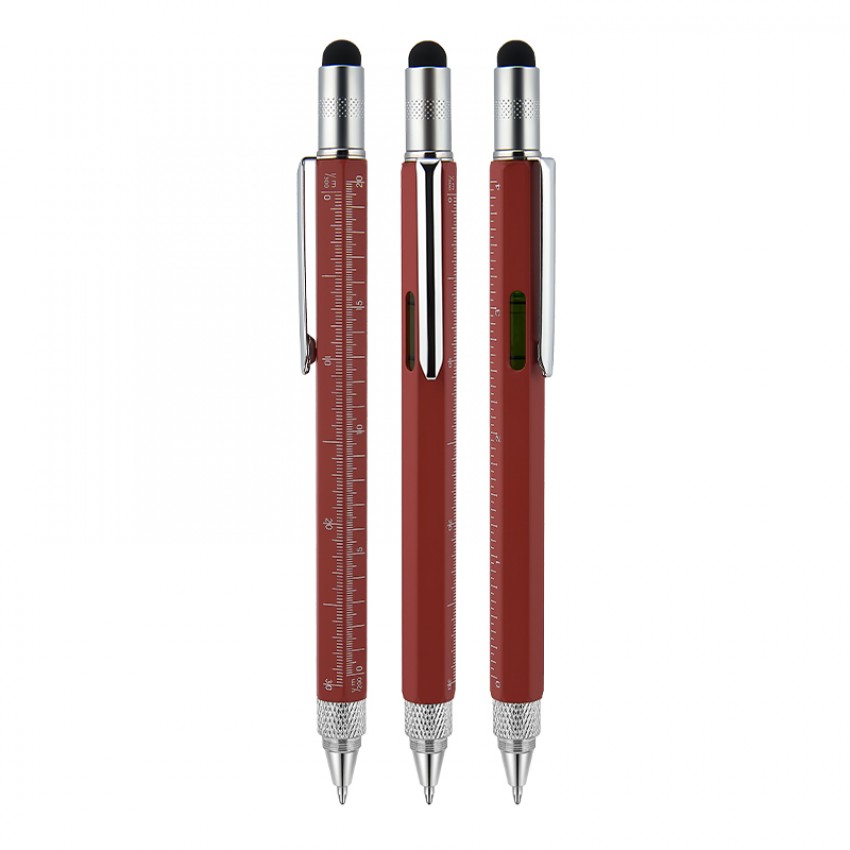 652 Metal Su Terazili - Tornavidalı Touchpen Kalem
