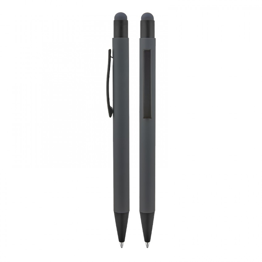 1027 Metal Tükenmez Touchpen Rubber Gövde Kalem