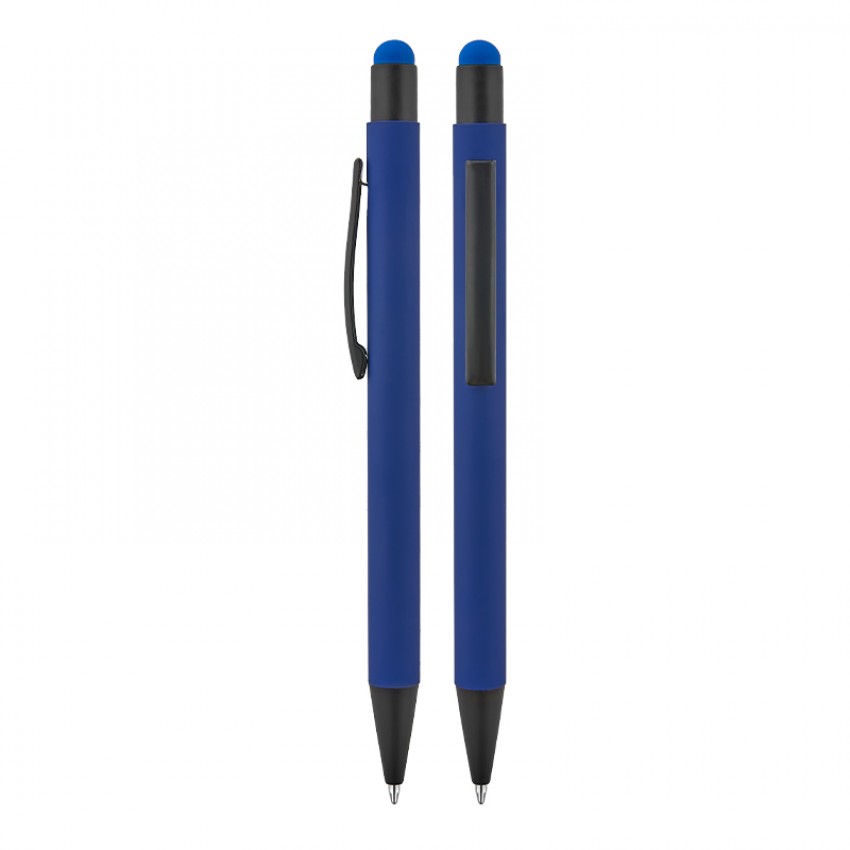 1027 Metal Tükenmez Touchpen Rubber Gövde Kalem