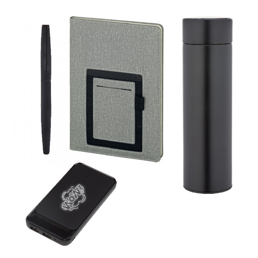 5066 Defter & Kalem & Powerbank & Termos Set