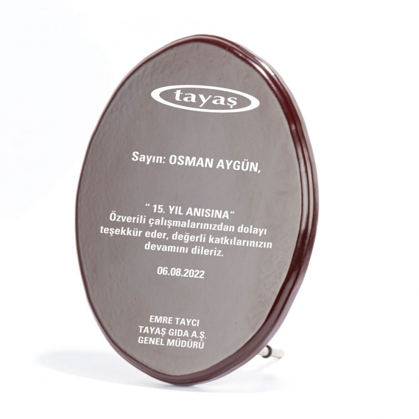 Ahşap Plaket